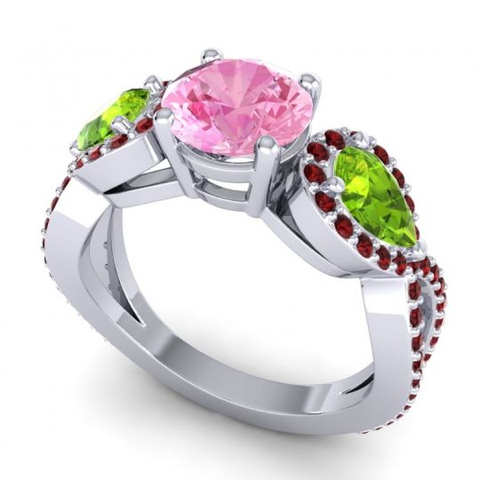 Three Stone Pave Varsa Ring