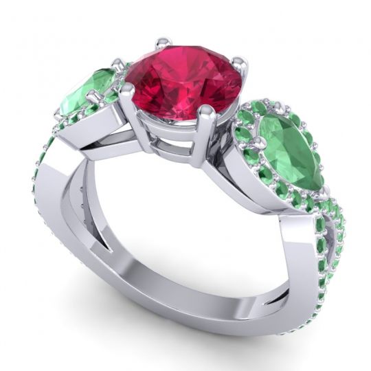 Three Stone Pave Varsa Ring