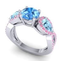 Three Stone Pave Varsa Ring