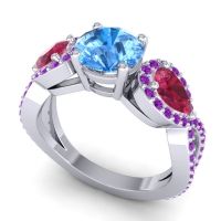 Three Stone Pave Varsa Ring