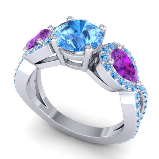 Three Stone Pave Varsa Ring