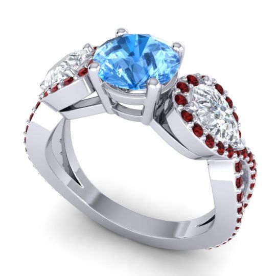 Three Stone Pave Varsa Ring