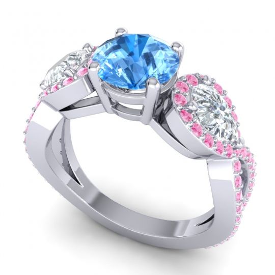 Three Stone Pave Varsa Ring