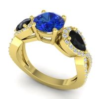 Three Stone Pave Varsa Ring