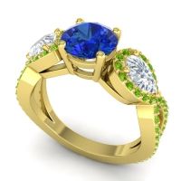 Three Stone Pave Varsa Ring