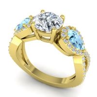 Three Stone Pave Varsa Ring