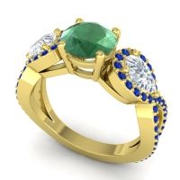 Three Stone Pave Varsa Ring