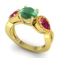 Three Stone Pave Varsa Ring
