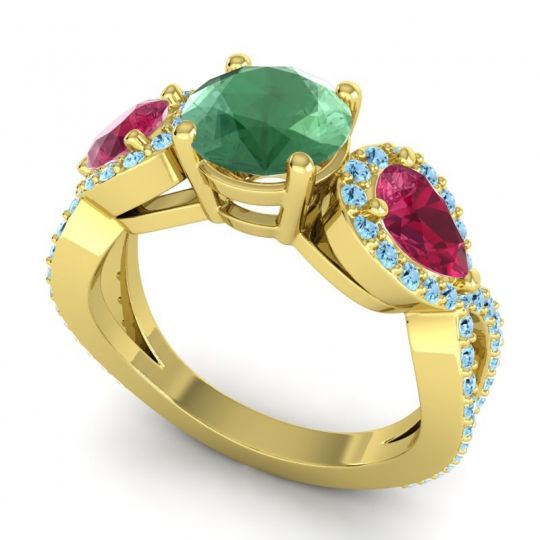 Three Stone Pave Varsa Ring