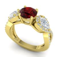 Three Stone Pave Varsa Ring