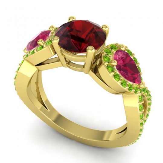 Three Stone Pave Varsa Ring