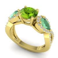 Three Stone Pave Varsa Ring