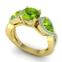 Three Stone Pave Varsa Ring