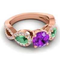 Three Stone Pave Varsa Ring