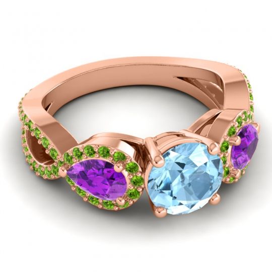 Three Stone Pave Varsa Ring