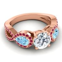 Three Stone Pave Varsa Ring