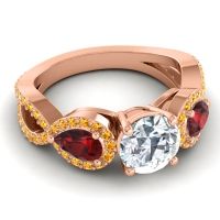 Three Stone Pave Varsa Ring