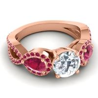 Three Stone Pave Varsa Ring