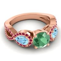 Three Stone Pave Varsa Ring