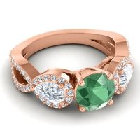 Three Stone Pave Varsa Ring