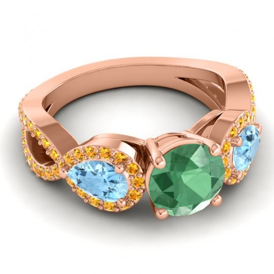 Three Stone Pave Varsa Ring