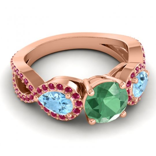 Three Stone Pave Varsa Ring
