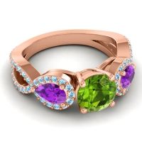 Three Stone Pave Varsa Ring