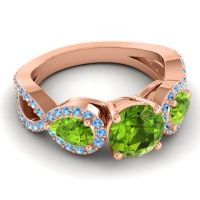 Three Stone Pave Varsa Ring