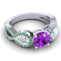 Three Stone Pave Varsa Ring