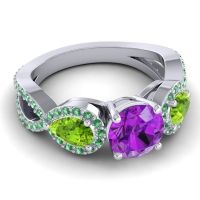 Three Stone Pave Varsa Ring