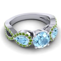 Three Stone Pave Varsa Ring