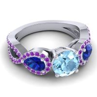 Three Stone Pave Varsa Ring