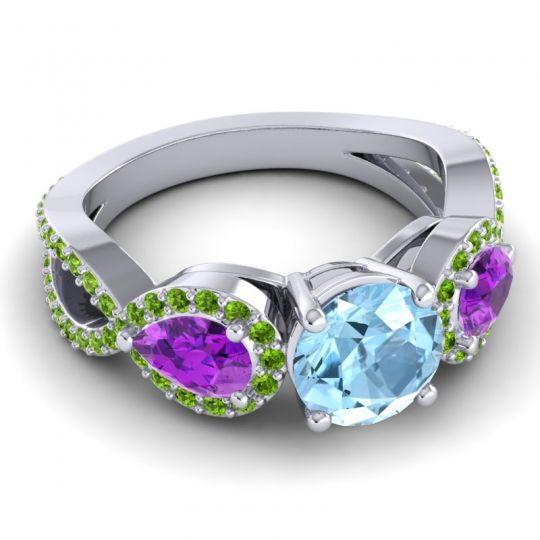 Three Stone Pave Varsa Ring