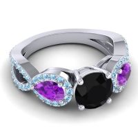 Three Stone Pave Varsa Ring