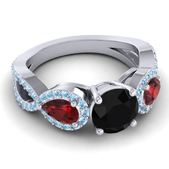 Three Stone Pave Varsa Ring