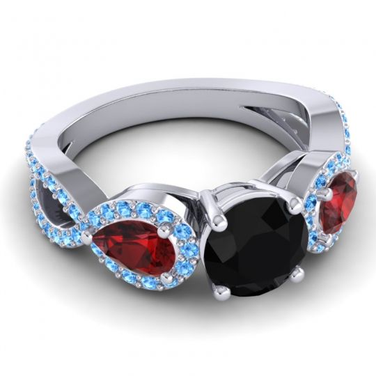 Three Stone Pave Varsa Ring