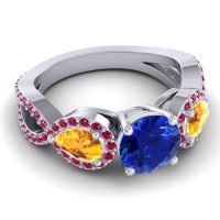 Three Stone Pave Varsa Ring