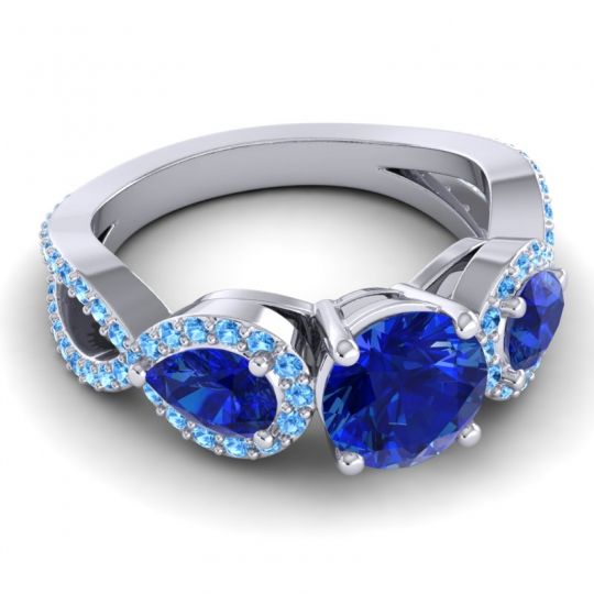 Three Stone Pave Varsa Ring