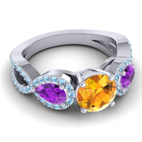 Three Stone Pave Varsa Ring