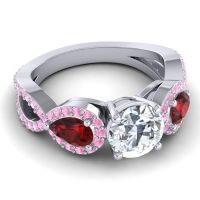 Three Stone Pave Varsa Ring