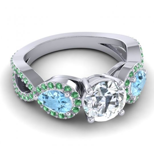 Three Stone Pave Varsa Ring