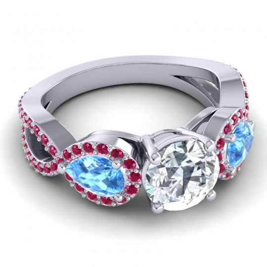 Three Stone Pave Varsa Ring