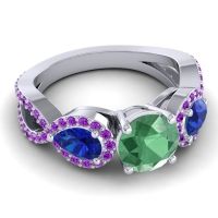 Three Stone Pave Varsa Ring