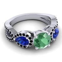 Three Stone Pave Varsa Ring