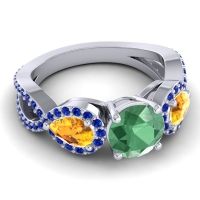 Three Stone Pave Varsa Ring