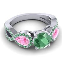 Three Stone Pave Varsa Ring