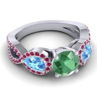Three Stone Pave Varsa Ring
