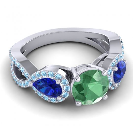 Three Stone Pave Varsa Ring