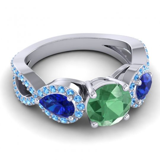 Three Stone Pave Varsa Ring