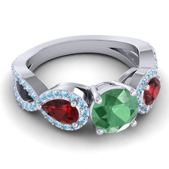 Three Stone Pave Varsa Ring